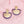 Drop Purple Stone Bubbled Gold Semicircle Earrings