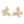 Drop Large Gold Butterfly Branch Detail Earrings