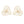 Stud Gold Wire Wrapped Angled Heart Earrings