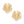 Clip On Gold Sculpted Floral Cream Pearl Earrings
