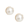 Clip On Cream Bubblegum Pearl Earrings for Women