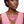 Pendant Fuchsia Stone Domed Heart Chunky Necklace