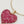 Pendant Fuchsia Stone Domed Heart Chunky Necklace