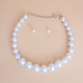 Necklace 25 mm White Pearl Strand Set for Women