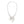 Necklace Silver Chain Pearl Leaf Pendant Set Women
