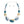 Necklace Blue Bead Graduated Set for Women