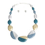 Necklace Blue Bead Graduated Set for Women