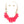 Necklace Fuchsia Pink Bead Tribal Collar for Women