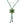 Bolo Necklace Green Stone Flower Set for Women