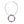 Necklace Radiant Halo Crystal Pendant Silver Multi