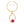 Choker Fuchsia Ribbed Oval Pendant Set for Women
