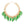 Necklace Tribal Green Wood Fringe for Women