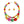 Bib Chunky Rainbow Wood Geometric Bead Necklace