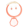 Customizable Pink Geometric Pendant
