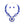 Tribal Horn Royal Blue Beaded Necklace for Women