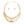 Bib Gold Scratched Plate Heavy Duty Necklace