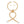 Pendant Gold Braided Wire Loop Pearl Necklace