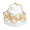 Collar Gold Chunky Coiled Wire Rings Necklace