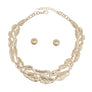 Collar Gold Melted Metal Rigid Armor Necklace