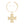 Pendant Gold Pearl Cross Pattee Necklace for Women