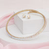 Choker Gold Memory Wire Aurbo Marquise Necklace