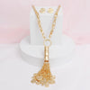 Pendant Gold Chain Charm Tassel Necklace for Women
