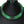 Collar Pave Green Stone Torque Necklace for Women