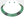 Collar Pave Green Stone Torque Necklace for Women