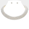Collar Gold Pearl Stone Torque Necklace for Women