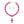 Pendant Fuchsia Twisted Bead Marbled Cross Necklace