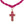 Pendant Fuchsia Twisted Bead Marbled Cross Necklace