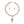 Pendant Pink Twisted Bead Marbled Cross Necklace