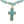 Pendant Turquoise Twisted Bead Cross Necklace