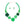 Beaded Artistic Green Flower Statement Necklace