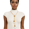 Pendant Polished Cream Pearl Leather and Chain Set