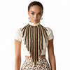 Bib Long Brown Wood Bead Fringe Global Necklace
