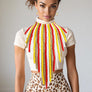 Bib Long Multi Wood Bead Fringe Global Necklace