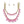 Beaded Fuchsia Iridescent Teardrop Bead Necklace