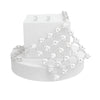 Pendant Silver Crystal Square Grid Chain Necklace