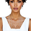 Chain Multi Row Multi Circle Silver Bib Necklace