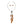 Tassel Silver Mesh Brown Wooden Bead Necklace