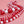 DST Sorority Red White 7 Strand Pearl Necklace