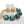 Collar Green Galactic Bead Gold Chain Necklace