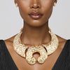 Bib Gold Warrior Chic Armor Horseshoe Necklace