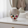 Bib Chunky Multi Crystal Pearl Evening Necklace