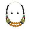 Beaded Mustard Stone Ethnic Chic Layered Necklace