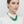 Bib Transparent Green Melted Design Necklace