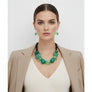 Beaded Green Chunky Mixed Bead Tribal Necklace
