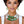 Collar Vibrant Marbled Green Bead Layered Necklace