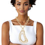 Pendant XL Gold Melted Metal Abstract Necklace